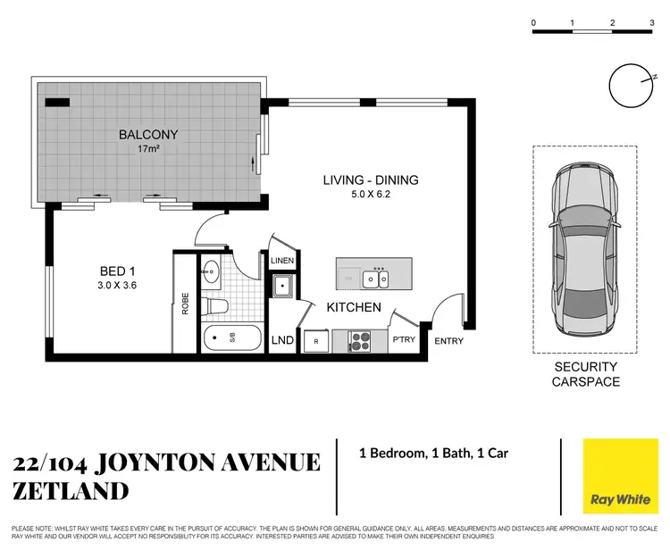 Floorplan of Homely apartment listing, 22/104 Joynton Avenue, Zetland NSW 2017