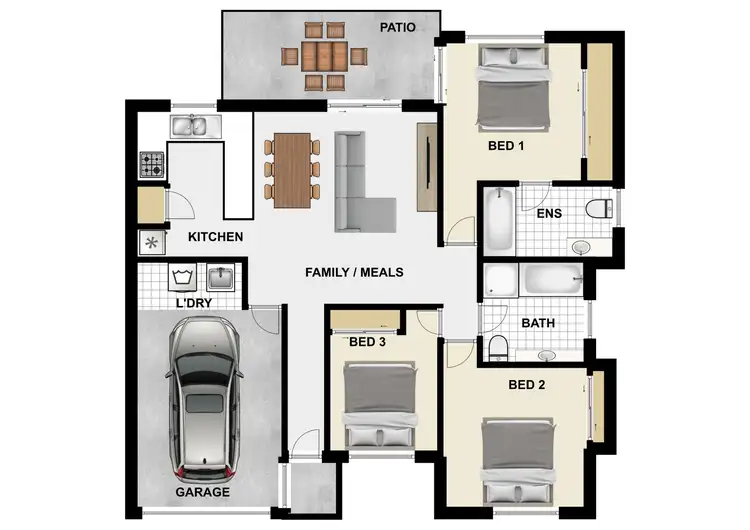 Floorplan of Homely villa listing, 22/150-166 Rosehill Drive, Burpengary QLD 4505