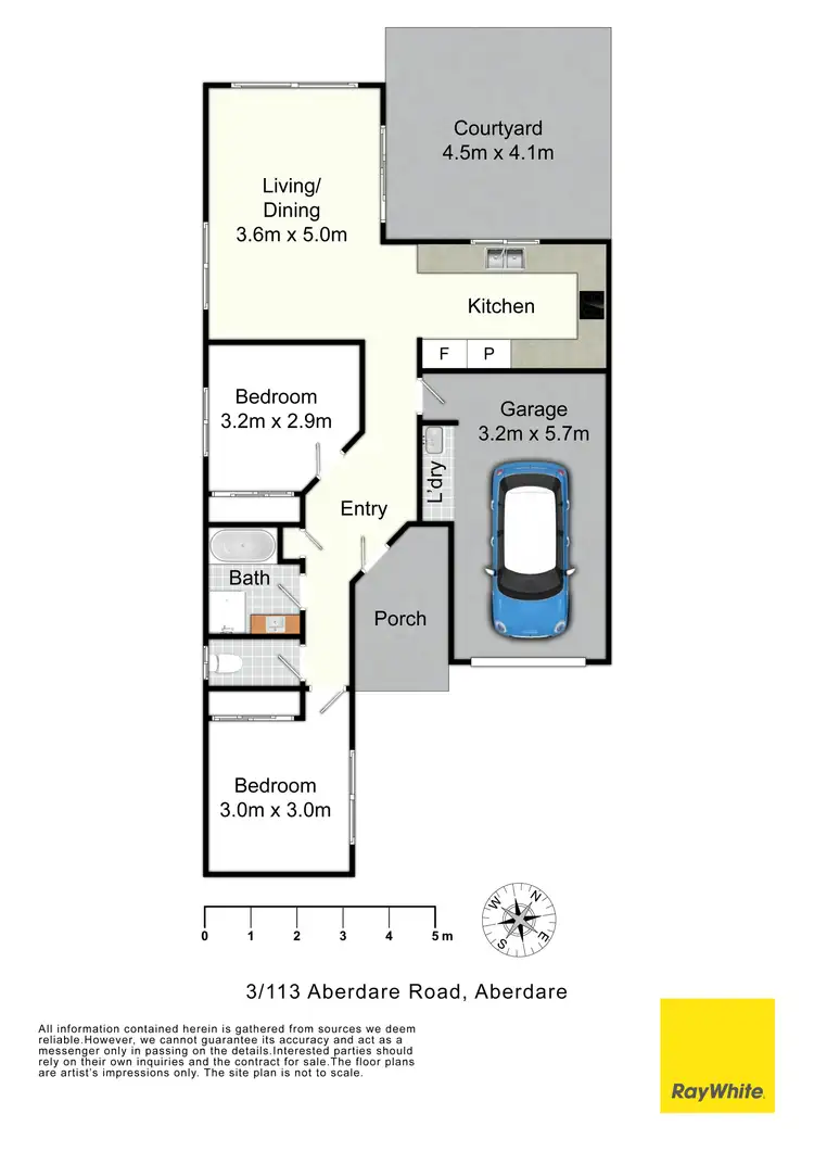 Floorplan of Homely unit listing, 3/113 Aberdare Road, Aberdare NSW 2325