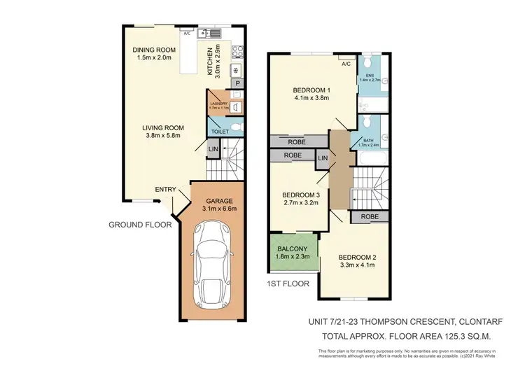 Floorplan of Homely townhouse listing, 7/21-23 Thompson Crescent, Clontarf QLD 4019