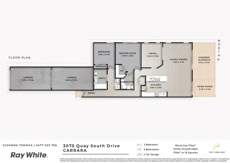 Floorplan of Homely unit listing, 3075 Quay South Drive, Carrara QLD 4211