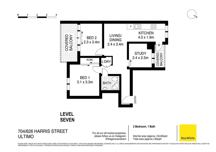 Floorplan of Homely apartment listing, 704/646 Harris Street, Ultimo NSW 2007
