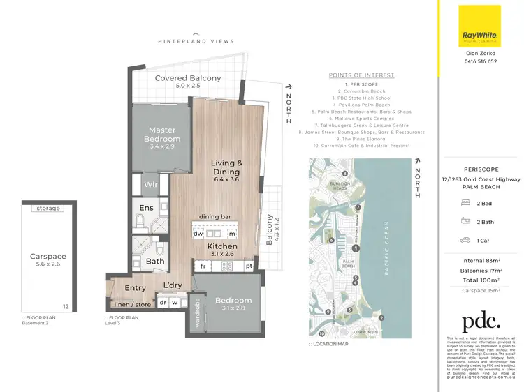 Floorplan of Homely unit listing, 12/1263 Gold Coast Highway, Palm Beach QLD 4221