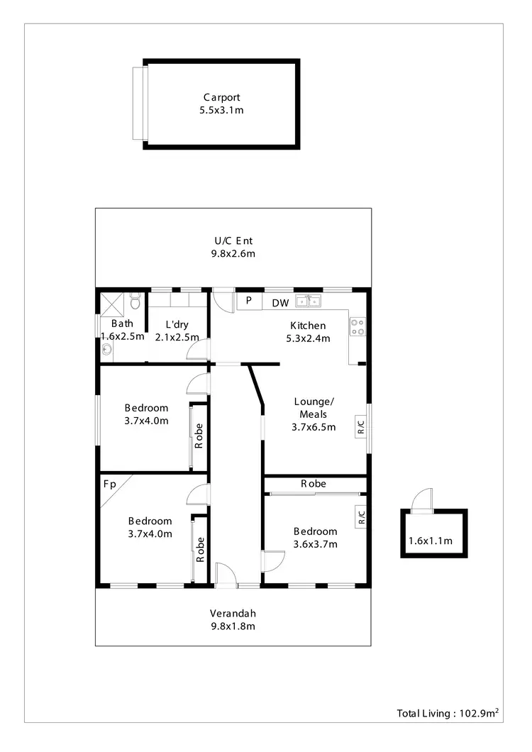 Floorplan of Homely house listing, 21 Franklin Avenue, Flinders Park SA 5025