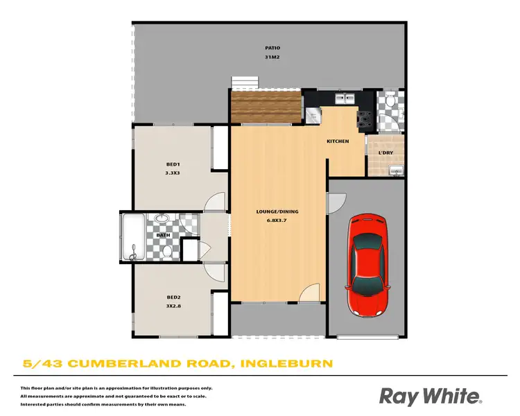 Floorplan of Homely villa listing, 5/43 Cumberland Road, Ingleburn NSW 2565