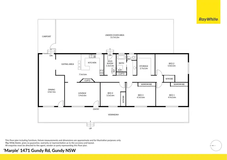 Floorplan of Homely rural property listing, 1471 Gundy Road, Scone NSW 2337