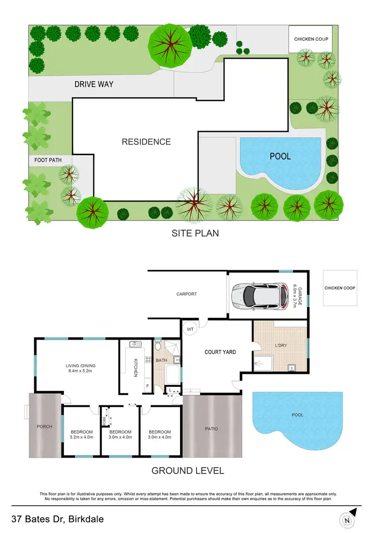 Floorplan of Homely house listing, 37 Bates Drive, Birkdale QLD 4159