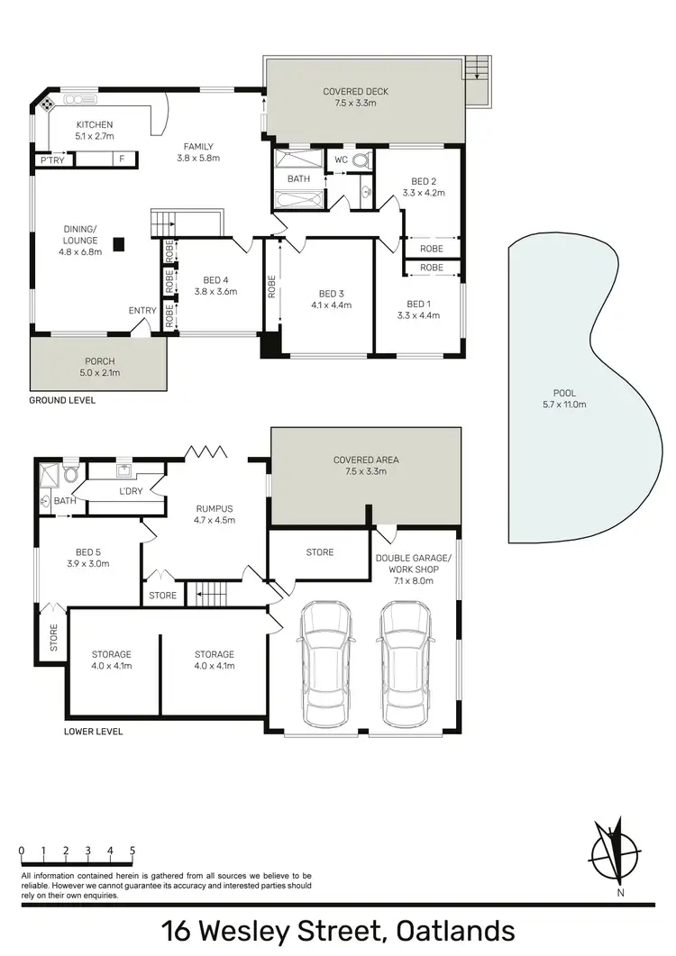 Floorplan of Homely house listing, 16 Wesley Street, Oatlands NSW 2117