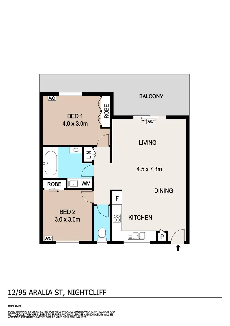 Floorplan of Homely unit listing, 12/95 Aralia Street, Rapid Creek NT 810