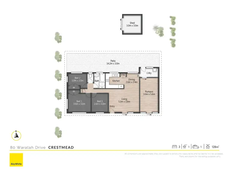 Floorplan of Homely house listing, 80 Waratah Drive, Crestmead QLD 4132