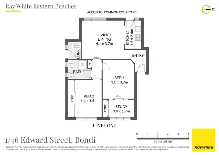 Floorplan of Homely apartment listing, 1/46 Edward Street, Bondi NSW 2026