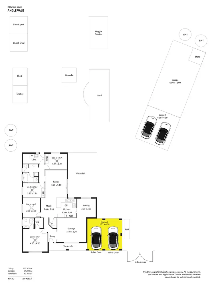 Floorplan of Homely house listing, 2 Blunden Court, Angle Vale SA 5117