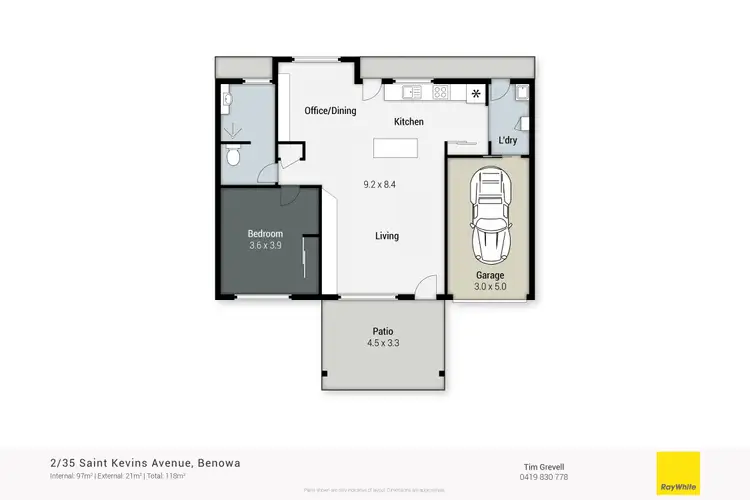 Floorplan of Homely villa listing, 2/35 St Kevins Avenue, Benowa QLD 4217