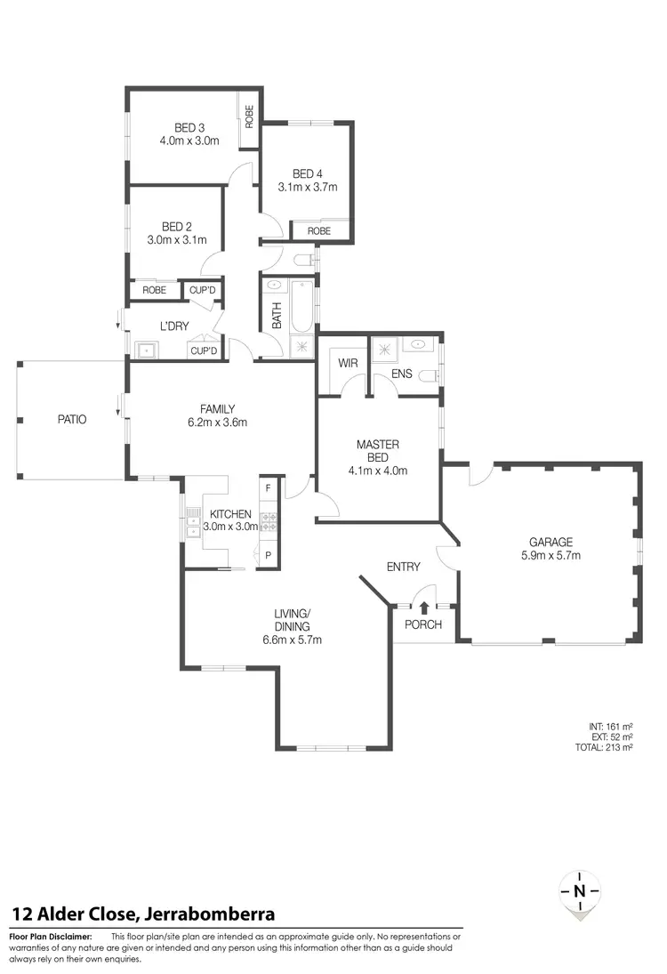 Floorplan of Homely house listing, 12 Alder Close, Jerrabomberra NSW 2619