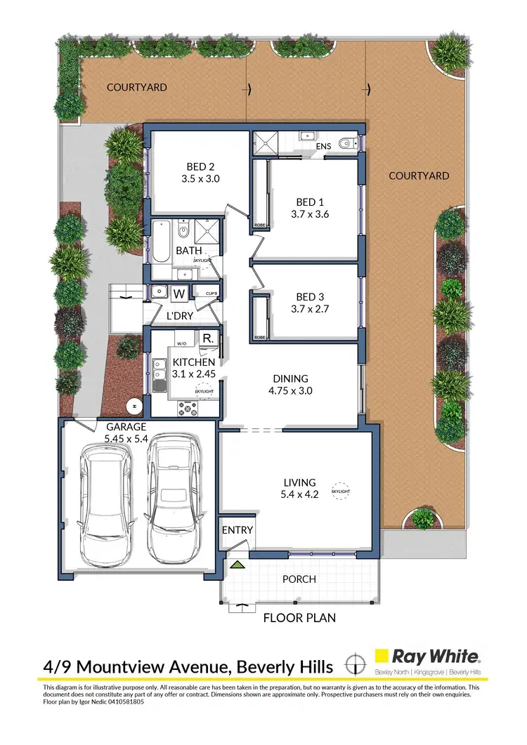 Floorplan of Homely villa listing, 4/9 Mountview Avenue, Beverly Hills NSW 2209