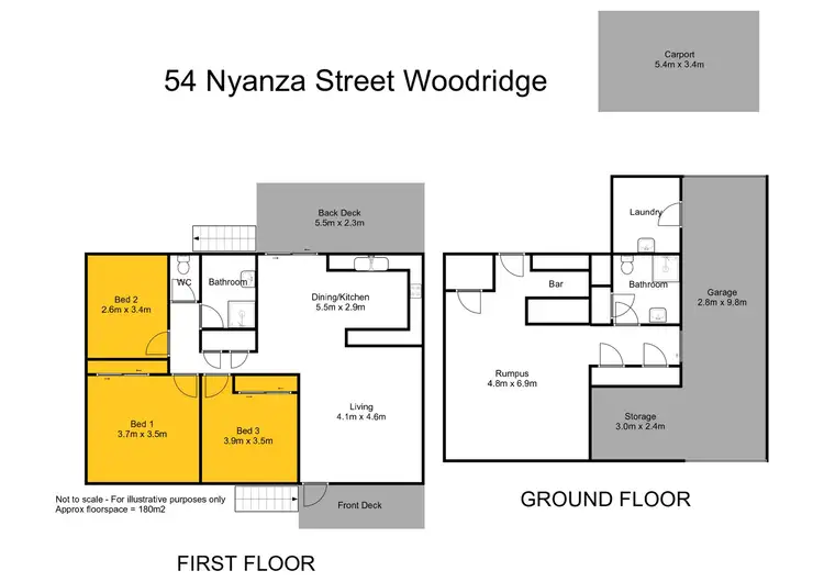 Floorplan of Homely house listing, 54 Nyanza Street, Woodridge QLD 4114