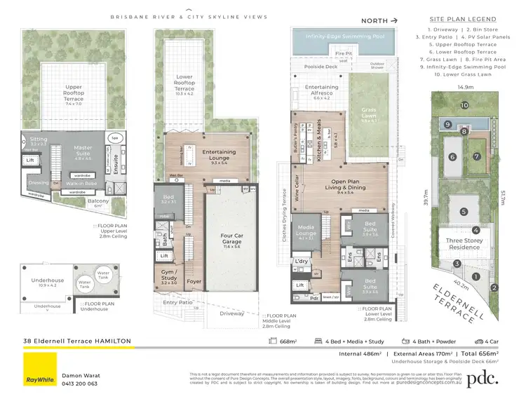 Floorplan of Homely house listing, 38 Eldernell Terrace, Hamilton QLD 4007