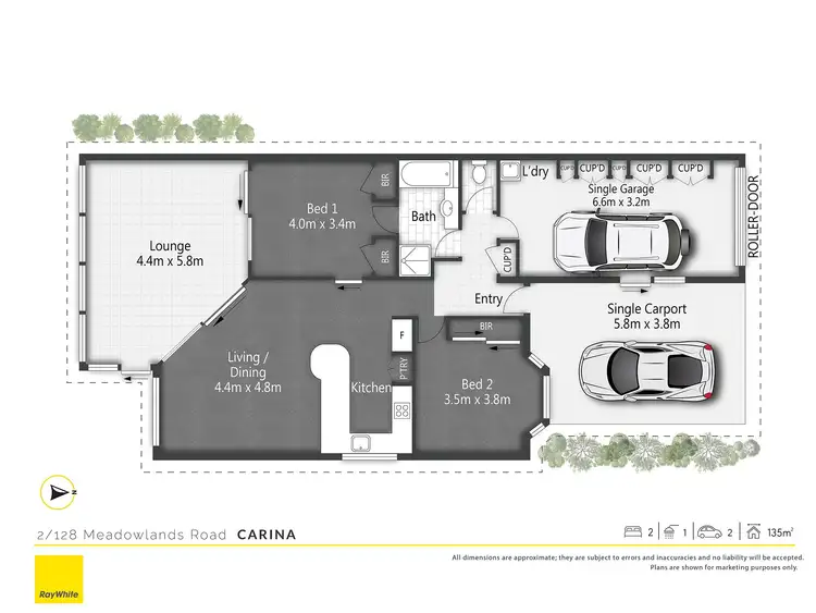 Floorplan of Homely townhouse listing, 2/128 Meadowlands Road, Carina QLD 4152