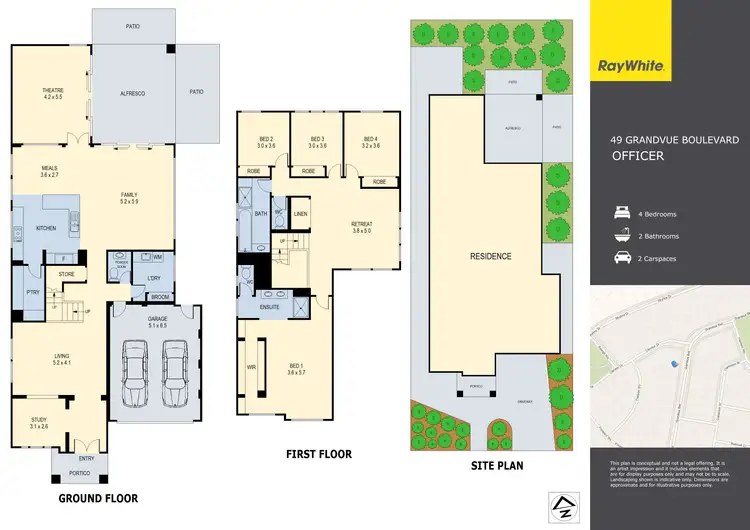 Floorplan of Homely house listing, 49 Grandvue Boulevard, Officer VIC 3809