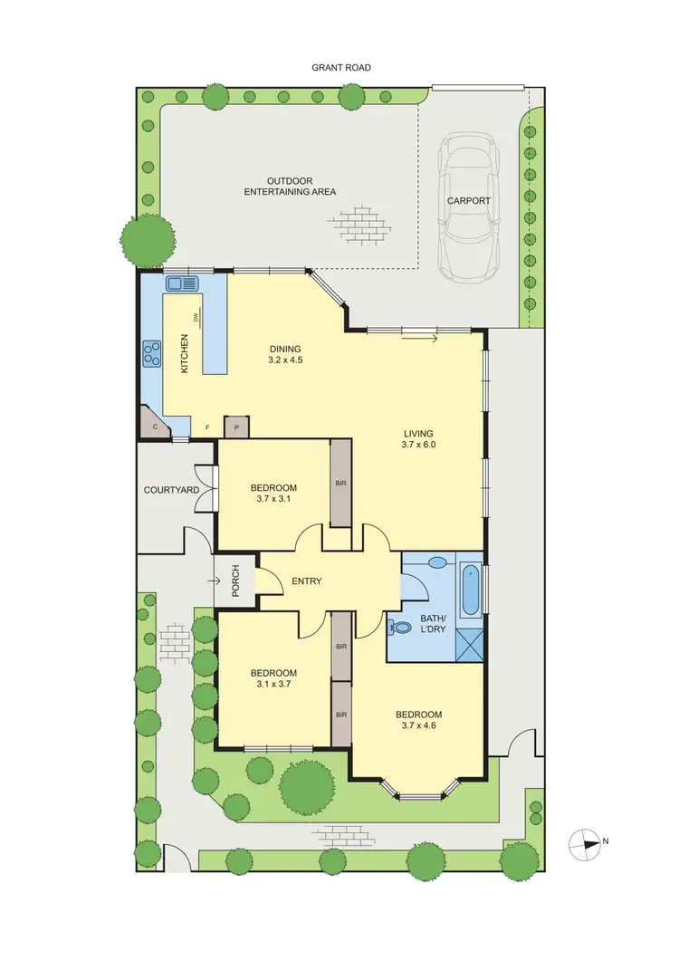 Floorplan of Homely house listing, 61 Dunstan Avenue, Brunswick VIC 3056
