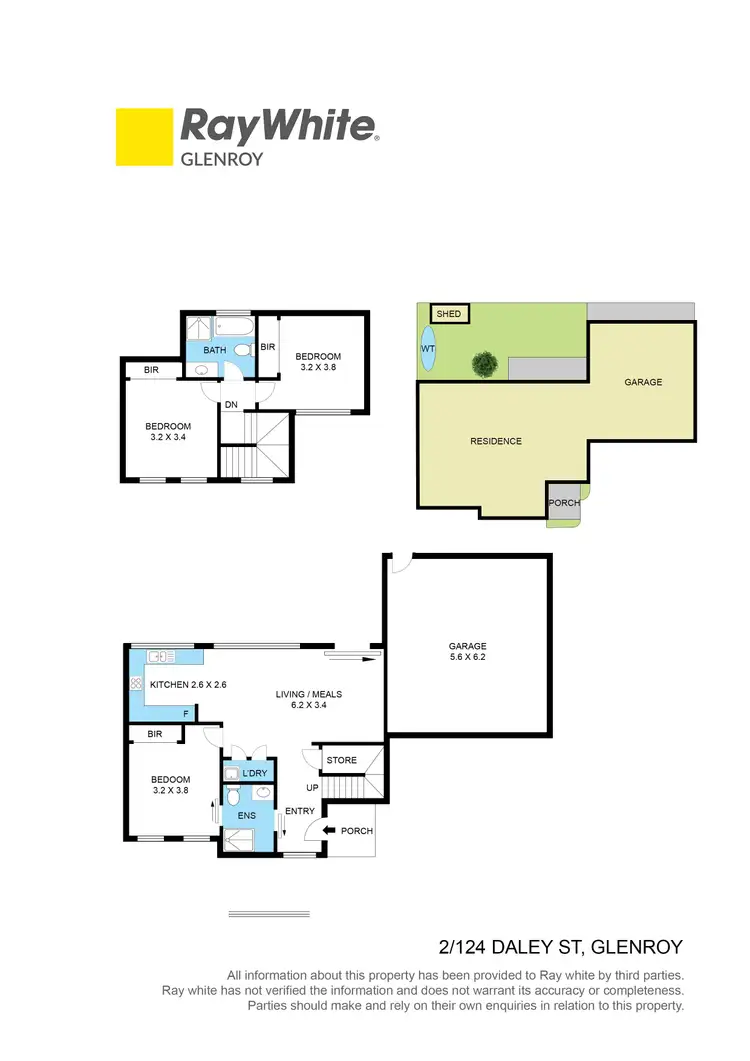Floorplan of Homely townhouse listing, 2/124 Daley Street, Glenroy VIC 3046