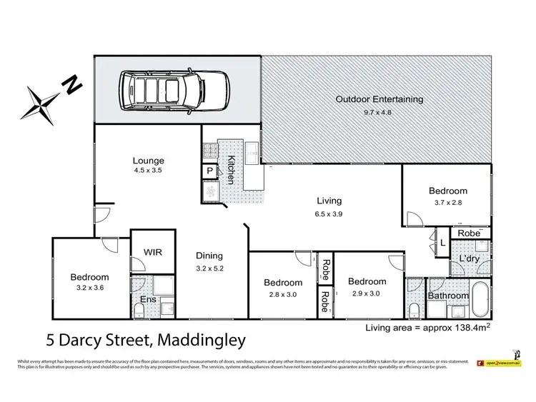 Floorplan of Homely house listing, 5 Darcy Street, Maddingley VIC 3340
