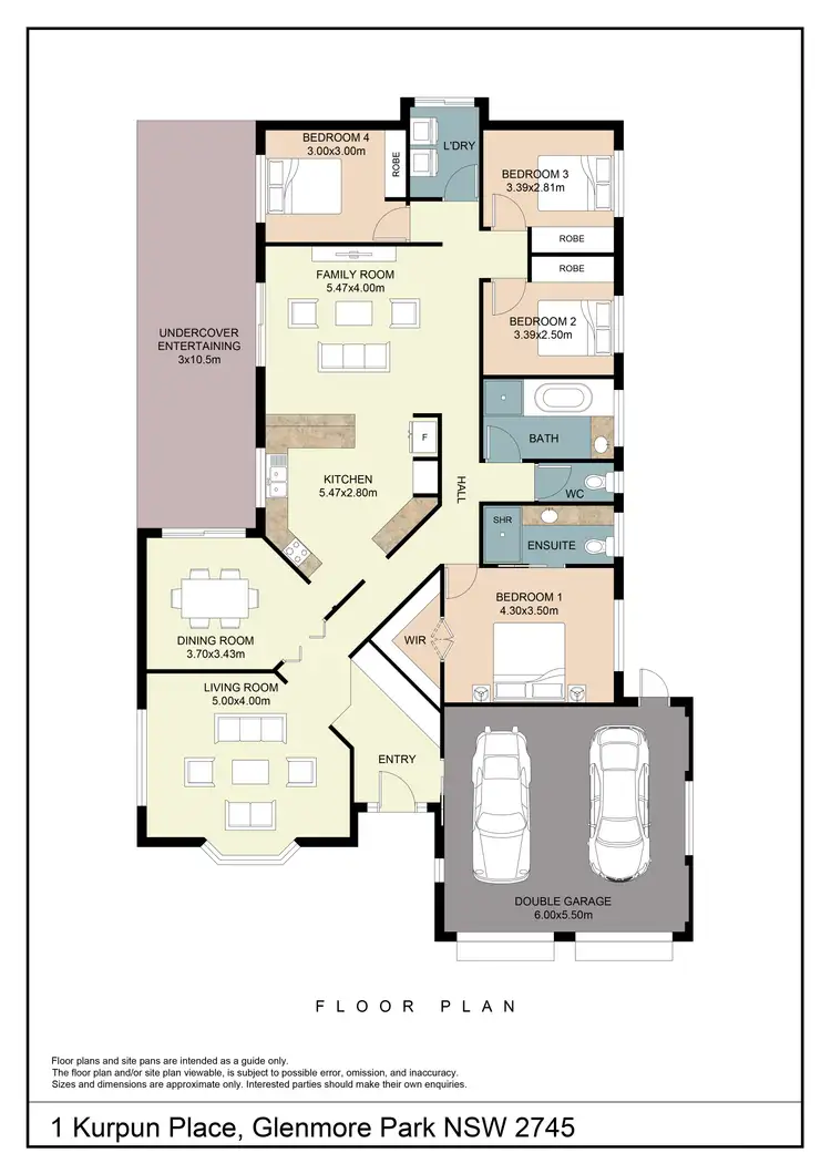 Floorplan of Homely house listing, 1 Kurpun Place, Glenmore Park NSW 2745