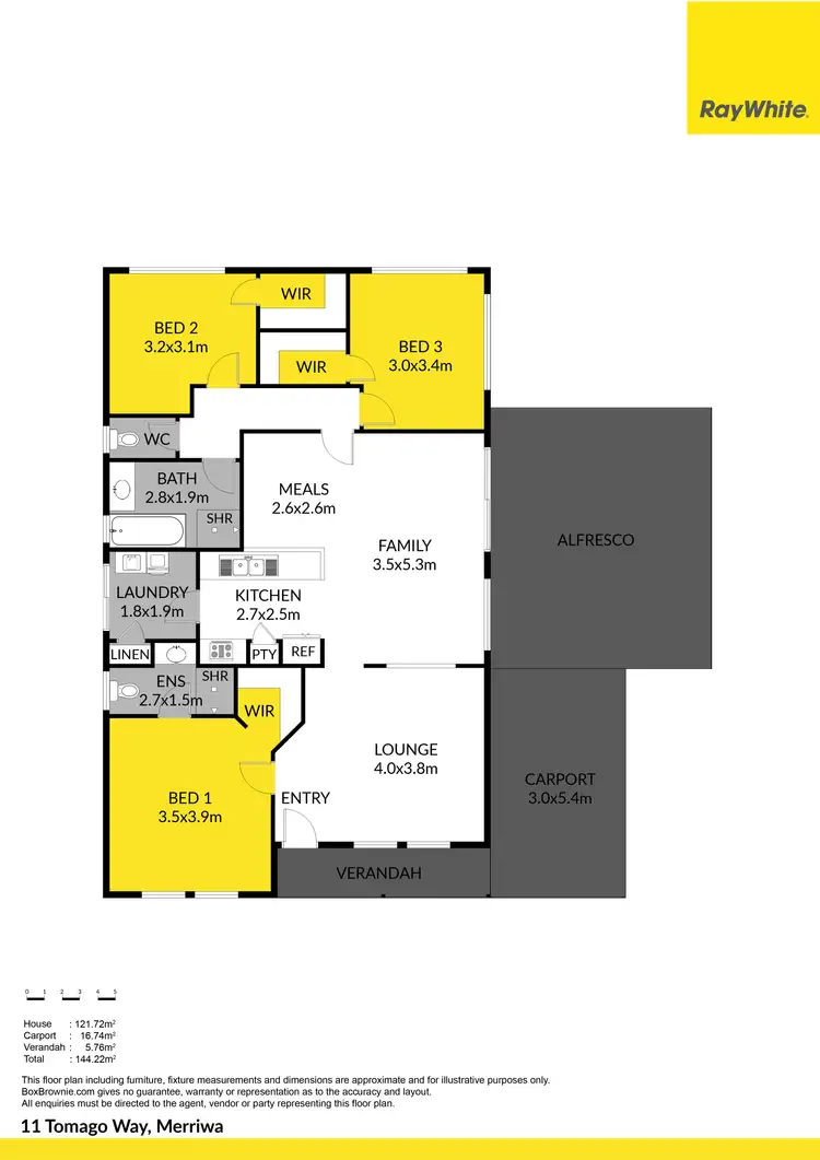 Floorplan of Homely house listing, 11 Tomago Way, Merriwa WA 6030
