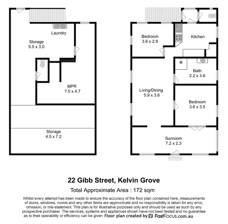 Floorplan of Homely house listing, 22 Gibb Street, Kelvin Grove QLD 4059