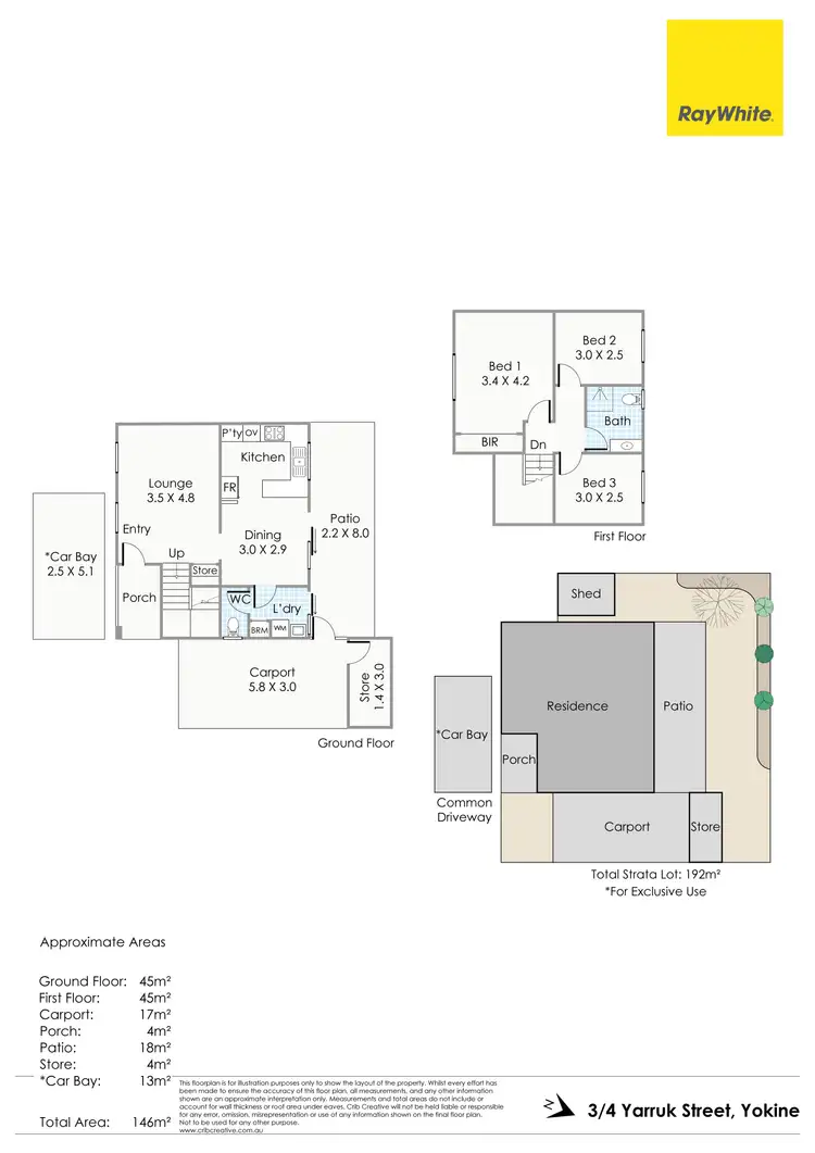 Floorplan of Homely house listing, 3/4 Yarruk Street, Yokine WA 6060
