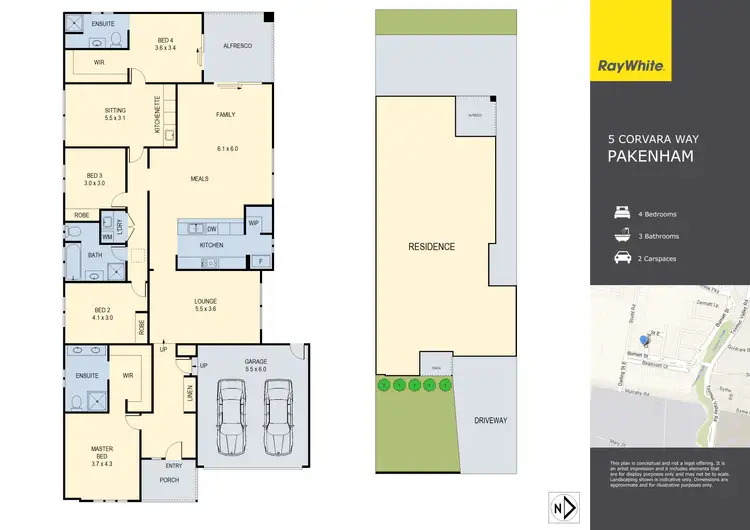 Floorplan of Homely house listing, 5 Corvara Way, Pakenham VIC 3810