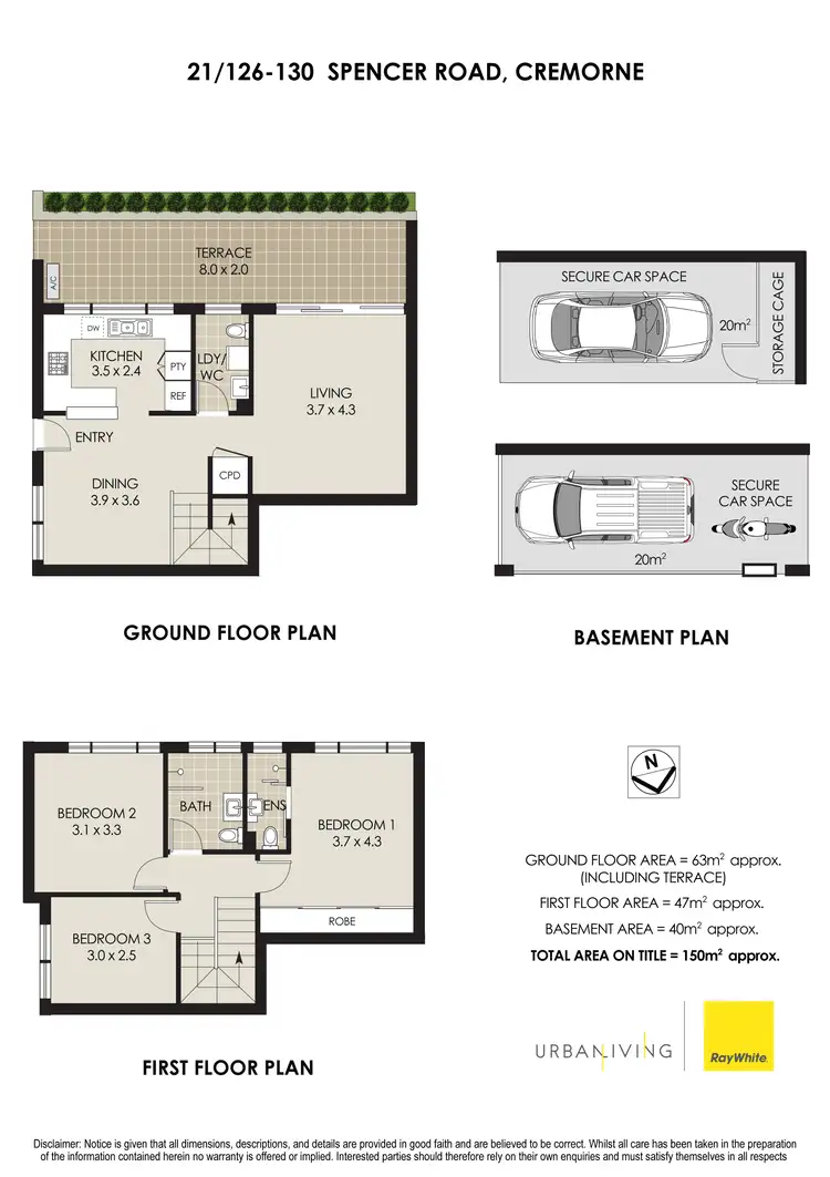 Floorplan of Homely apartment listing, 21/126-130 Spencer Road, Cremorne NSW 2090
