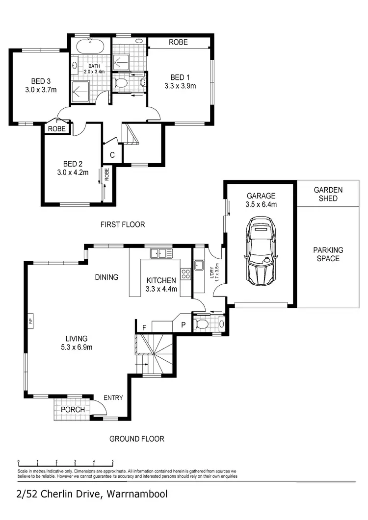 Floorplan of Homely house listing, 2/52 Cherlin Drive, Warrnambool VIC 3280
