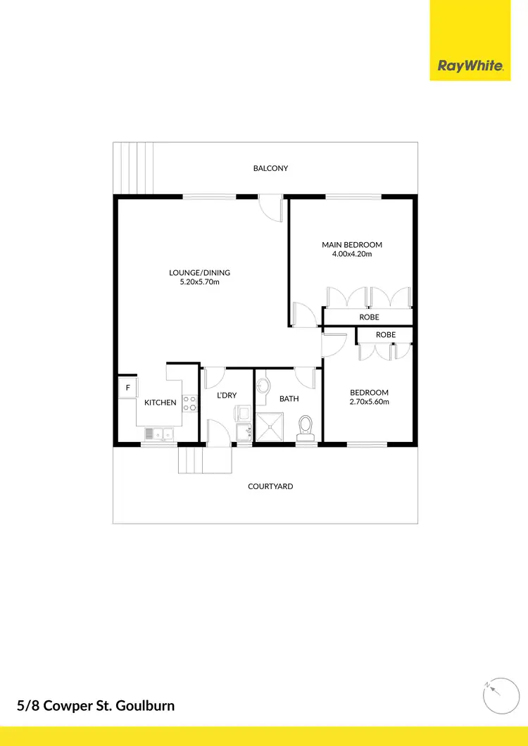 Floorplan of Homely unit listing, 5/8 Cowper Street, Goulburn NSW 2580