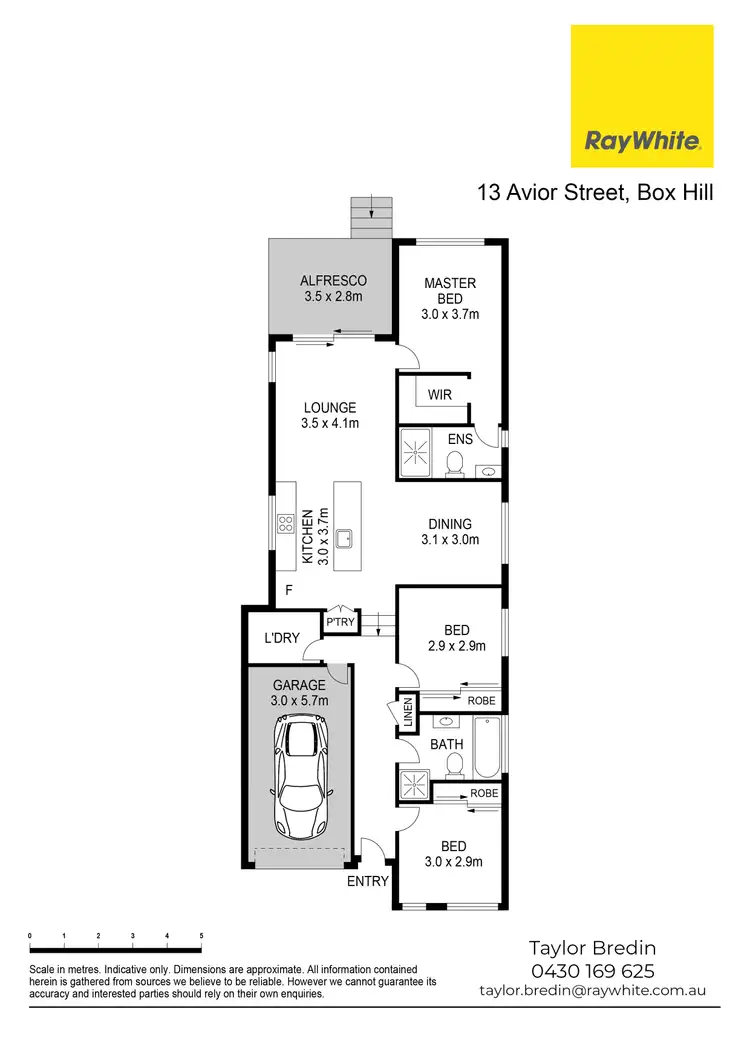 Floorplan of Homely house listing, 13 Avior Street, Box Hill NSW 2765