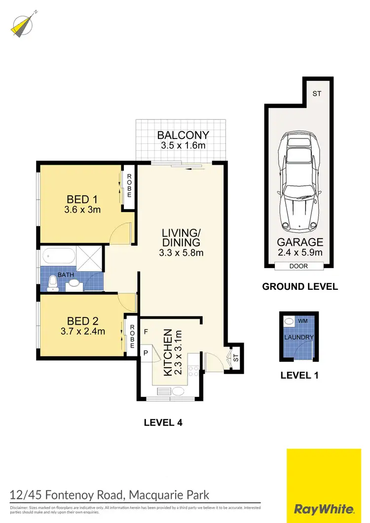 Floorplan of Homely apartment listing, 12/45-47 Fontenoy Road, Macquarie Park NSW 2113