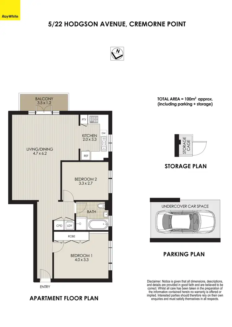 Floorplan of Homely apartment listing, 5/22 Hodgson Avenue, Cremorne Point NSW 2090