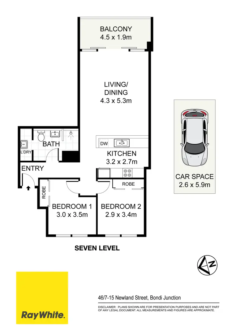 Floorplan of Homely apartment listing, 46/7-15 Newland Street, Bondi Junction NSW 2022