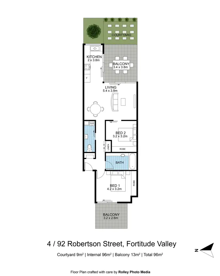 Floorplan of Homely apartment listing, 4/92 Robertson Street, Fortitude Valley QLD 4006