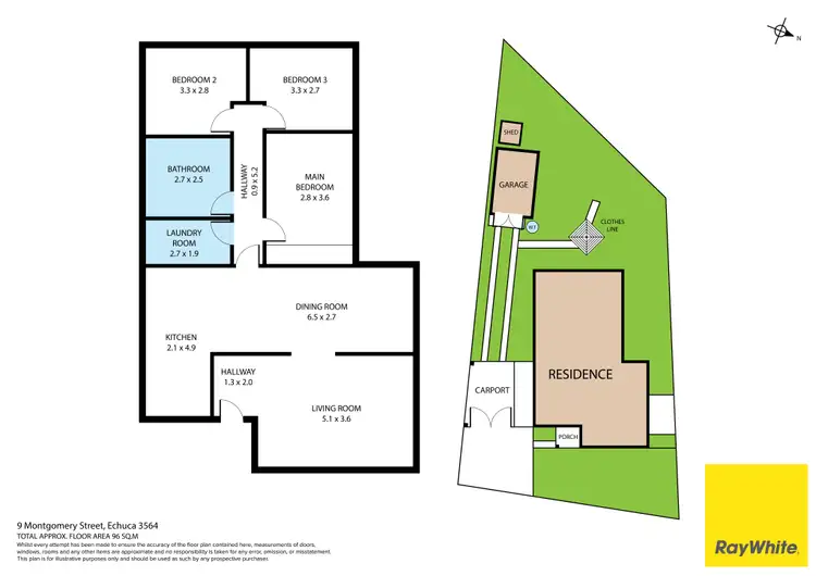 Floorplan of Homely house listing, 9 Montgomery Street, Echuca VIC 3564