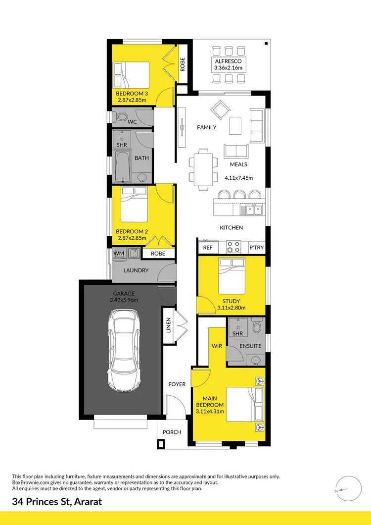 Floorplan of Homely house listing, 34 Princes Street, Ararat VIC 3377