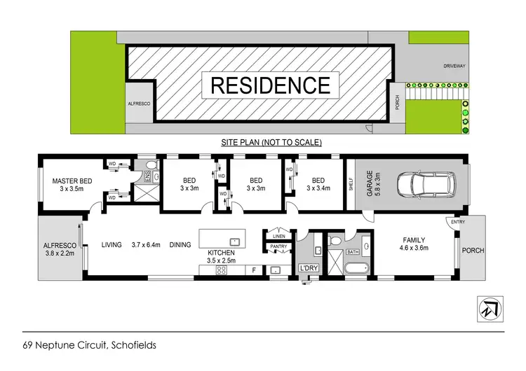 Floorplan of Homely house listing, 69 Neptune Circuit, Schofields NSW 2762