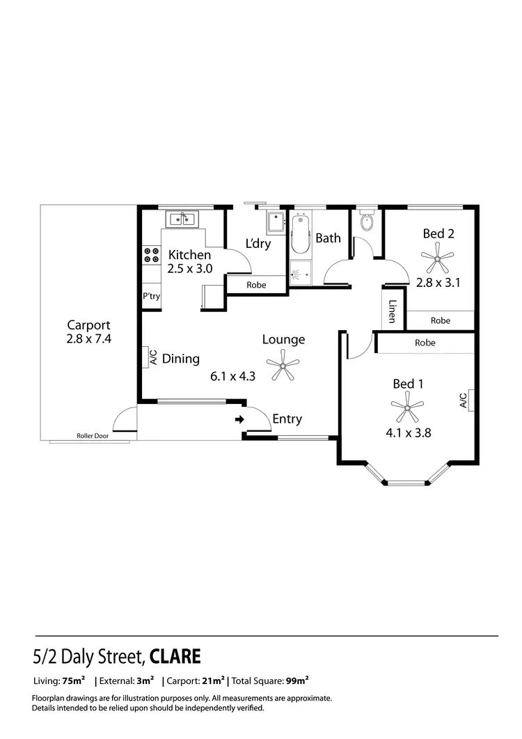 Floorplan of Homely house listing, 5/2 Daly Street, Clare SA 5453