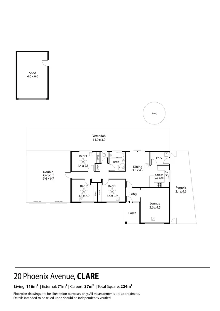 Floorplan of Homely house listing, 20 Phoenix Avenue, Clare SA 5453
