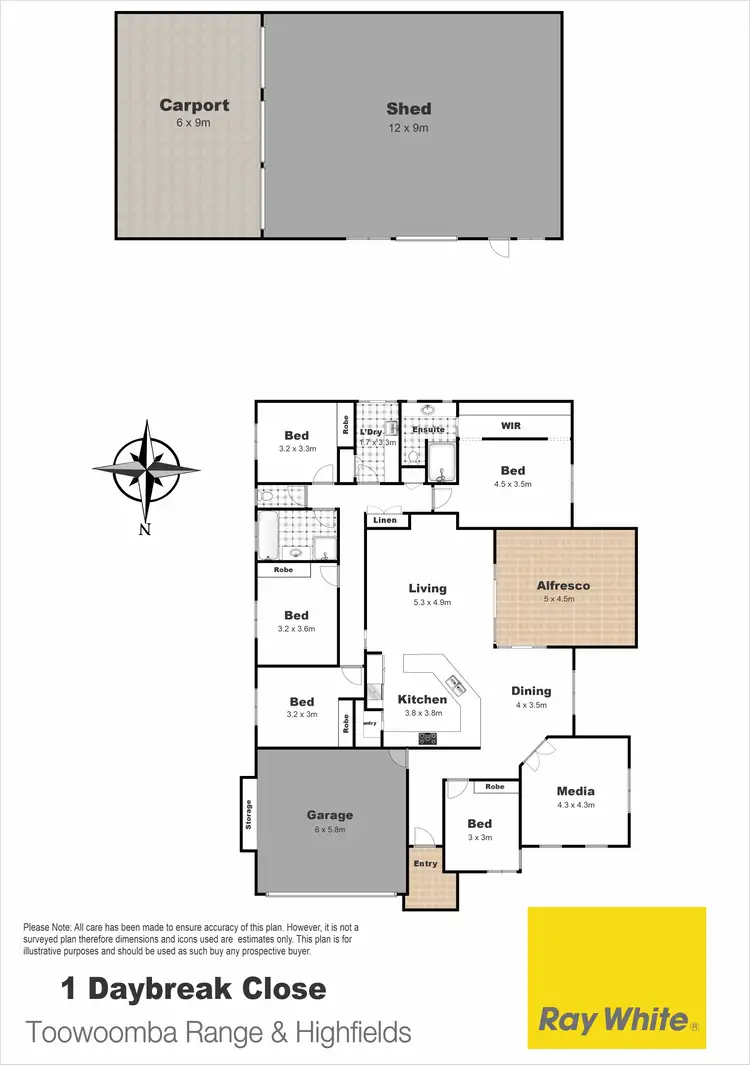 Floorplan of Homely house listing, 1 Daybreak Close, Cabarlah QLD 4352