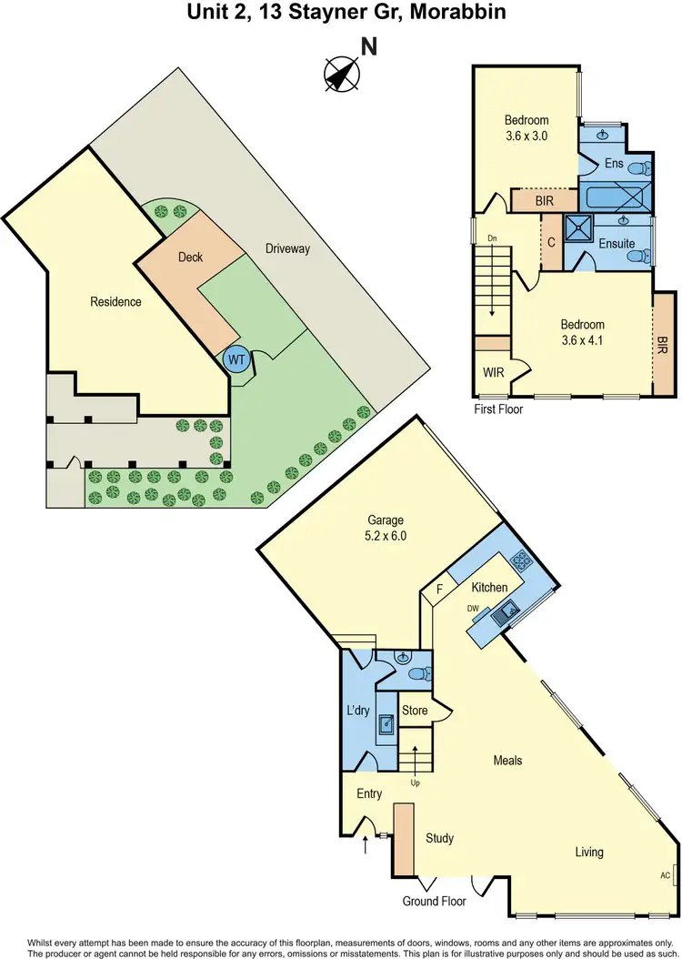 Floorplan of Homely townhouse listing, 2/13 Stayner Grove, Moorabbin VIC 3189