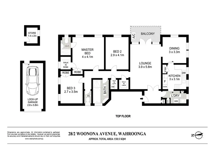 Floorplan of Homely apartment listing, 28/2 Woonona Avenue, Wahroonga NSW 2076