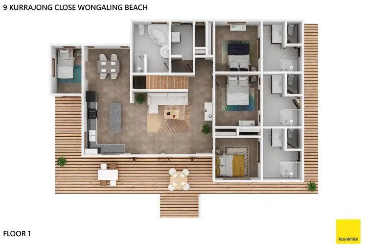 Floorplan of Homely house listing, 9 Kurrajong Close, Wongaling Beach QLD 4852