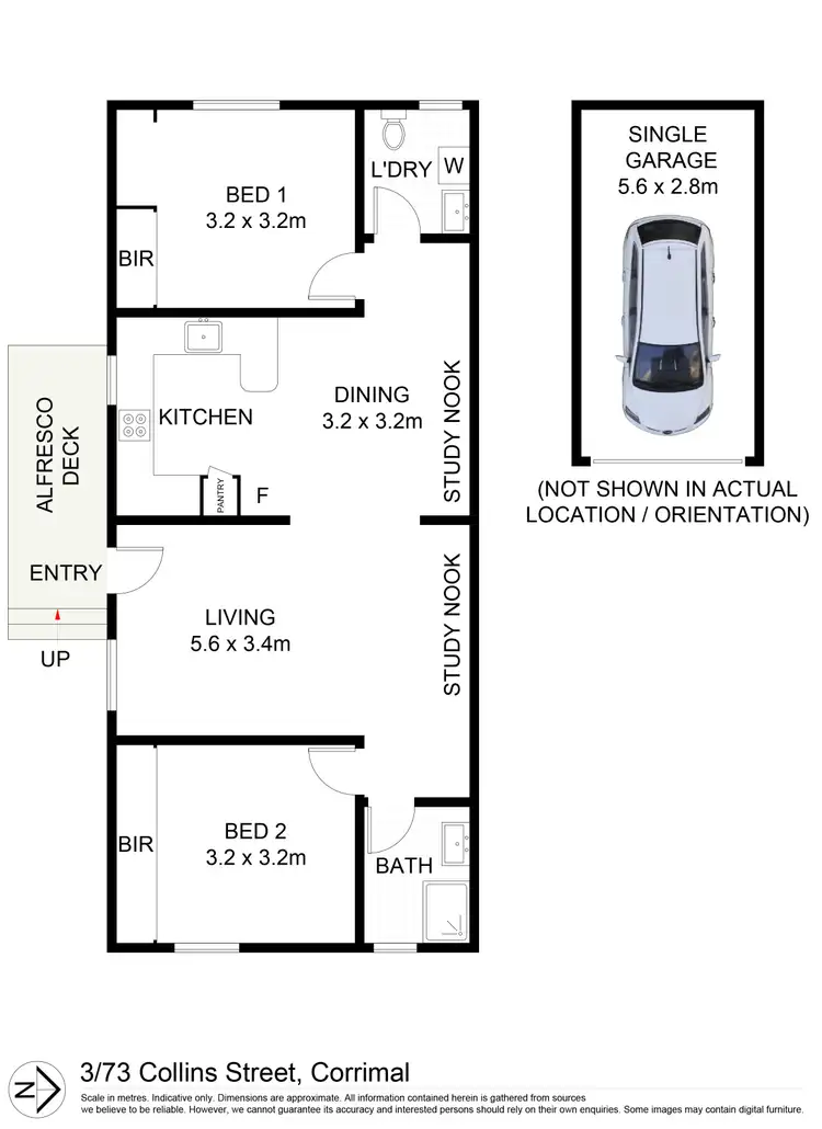 Floorplan of Homely unit listing, 3/73 Collins Street, Corrimal NSW 2518