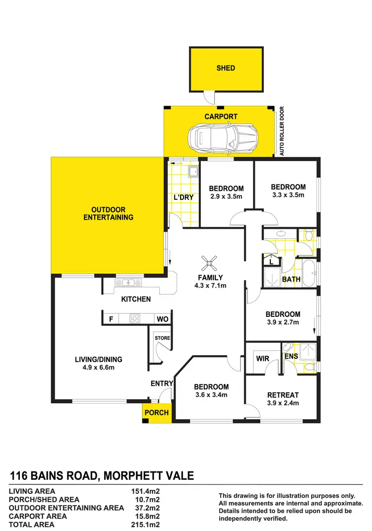 Floorplan of Homely house listing, 116 Bains Road, Morphett Vale SA 5162